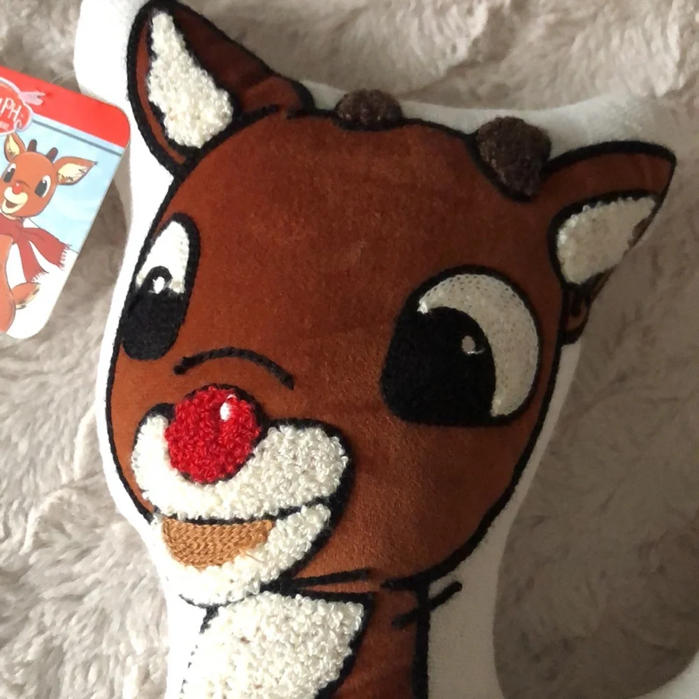 RUDOLPH The Red Nosed Reindeer Holiday Throw Pillow